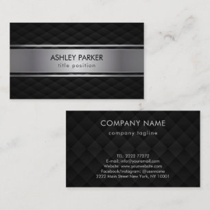 Black Diamonds Shapes Background Business Card