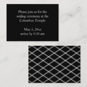 Black Diamonds Temple Sealing Invitation