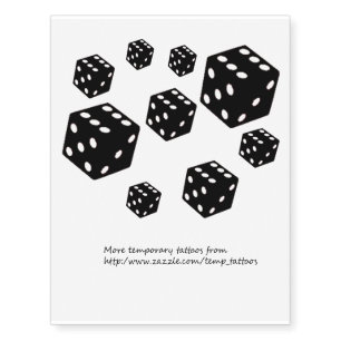 Black dice temproary tattoos