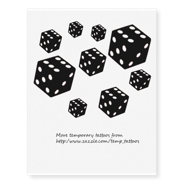 Black dice temproary tattoos (Front)