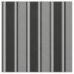 [ Thumbnail: Black, Dim Grey & Dark Gray Colored Lines Fabric ]