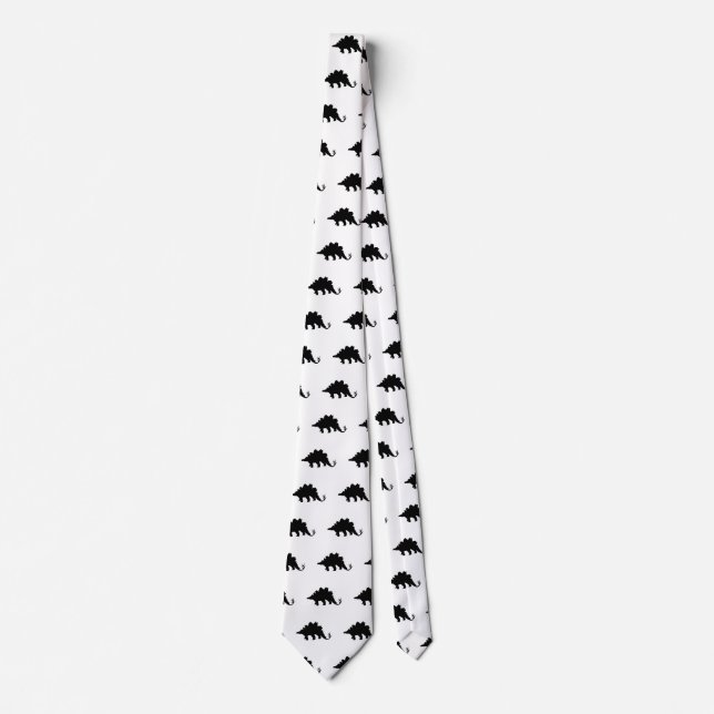 Black Dinosaur pattern Neck Tie (Front)