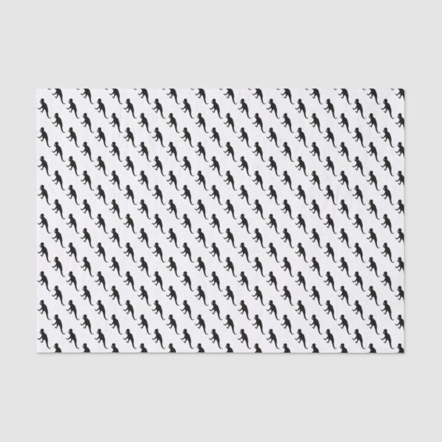 Black Dinosaur Pattern Tissue Paper (Front)
