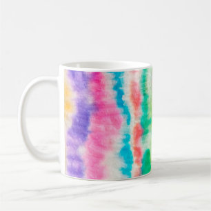 Black Dirty Art Paint. Shibori Pattern. Pink Brush Coffee Mug