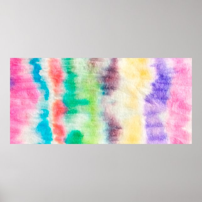 Black Dirty Art Paint. Shibori Pattern. Pink Brush Poster (Front)