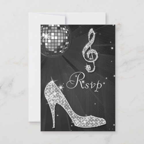 Black Disco Ball Sparkle Heels RSVP