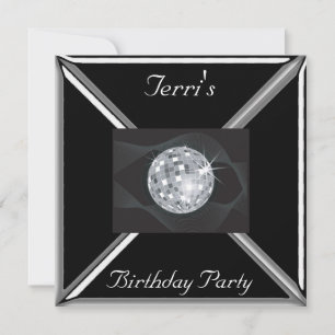 Black Disco Invitation
