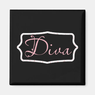 Black Diva Word Art Magnet