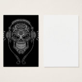 Black DJ Sugar Skull (Front & Back)