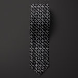 Black DNA Double Helix Pattern  Neck Tie<br><div class="desc">Elegant "striped" pattern of DNA Double Helices make this necktie a unique fashion accessory for anyone,  but especially those fascinated with the science of genetics. Be sure to check out the matching socks featuring the same pattern.</div>