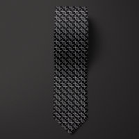 Black DNA Double Helix Pattern 