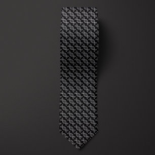 Black DNA Double Helix Pattern  Neck Tie