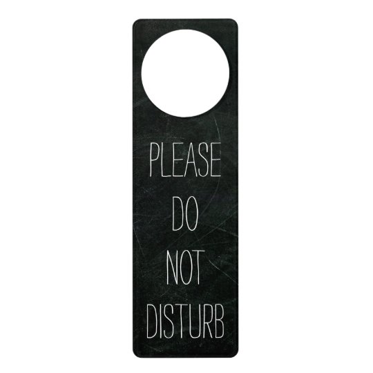 Black Do Not Disturb Door Hanger Sign 