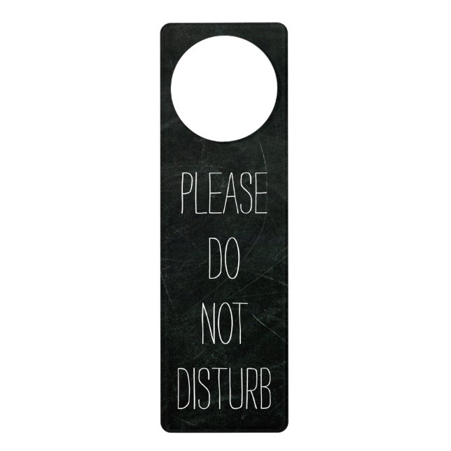 Black Do Not Disturb Door Hanger Sign (Front)