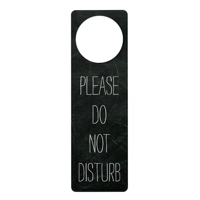 Black Do Not Disturb Door Hanger Sign | Zazzle