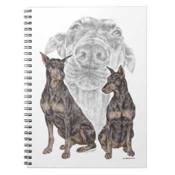 Black Doberman Dogs Notebook by KelliSwan at Zazzle