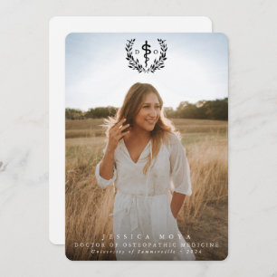 Black Doctor of Osteopathic Medicine Graduation Announcement