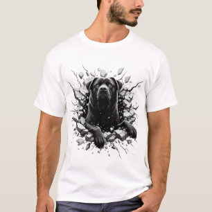 Black Dog 3D Realistic Royal Luxury T-Shirt