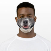 Black Dog Bottom Face Adult Cloth Face Mask (Worn)