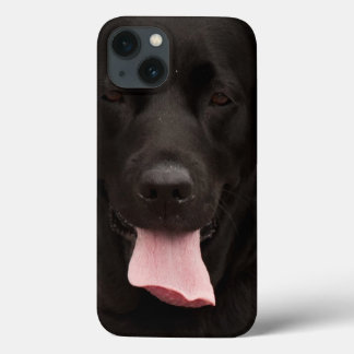 Black dog face iPhone 13 case