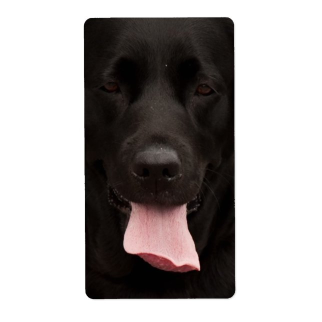 Black dog face label (Front)