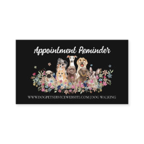 Black Dog Groomer PetCare Veterinarian Appointment Business Card
