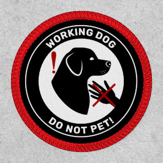 Black Dog Hanging Ears Working Dog Do Not Pet Patch