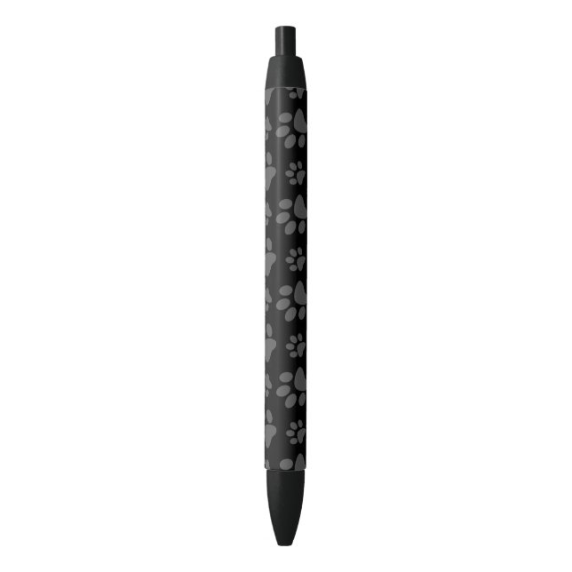 Black dog paw print pen (Front Vertical)