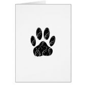 Black Dog Paw Print With White Flourishes (Front)