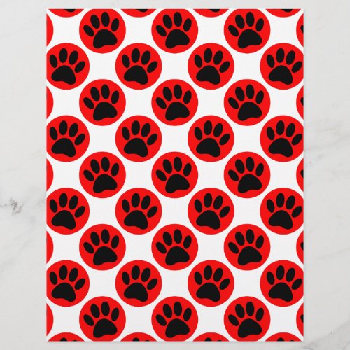 Black Dog Paws In Red Polka Dots