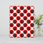 Black Dog Paws In Red Polka Dots (Standing Front)