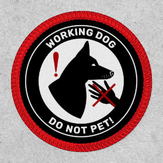 Black Dog Pricked Ears Working Dog Do Not Pet Patch