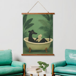 Black Dog Reading Newspaper Wall Art