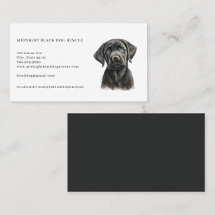 Black Dog Rescue Organization Business Card