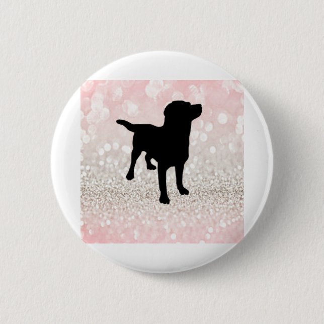 Black Dog Sparkle Button (Front)