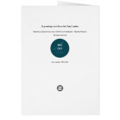 Black Dog Springador Labdrador Lino Print Card (Back)