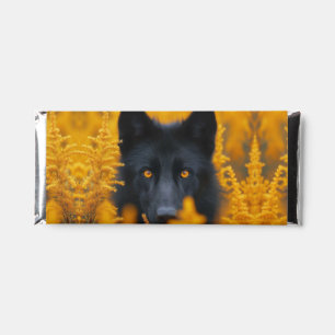 Black Dog Stunning Gold Eyes Hershey Bar Favors