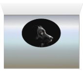 Black Dog Watching Cards (Inside Horizontal (Bottom))