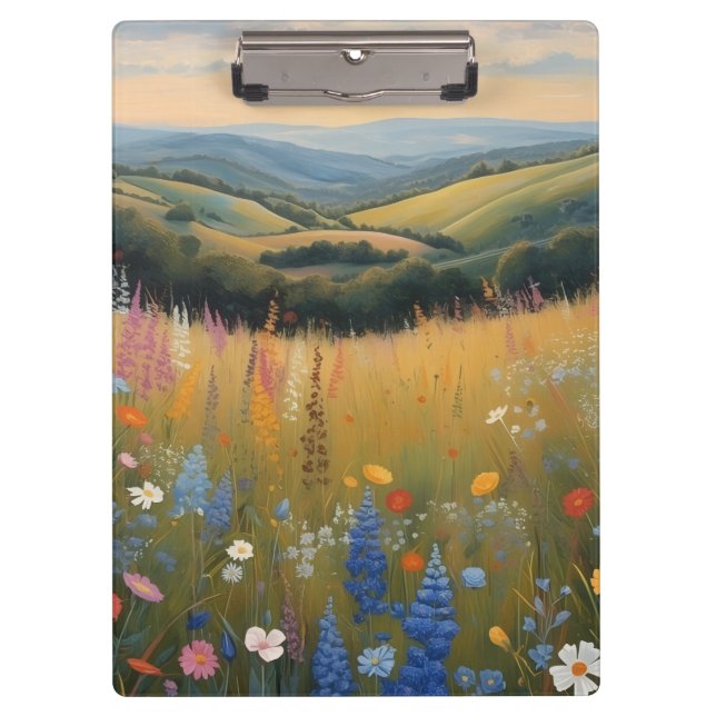 Black Dog Wildflower Clipboard (Front)