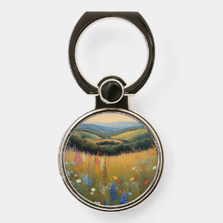 Black Dog Wildflower Phone Ring Stand
