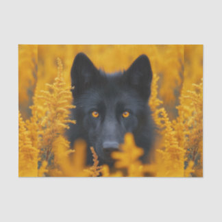 Black Dog with Stunning Gold Eyes Tissue Paper