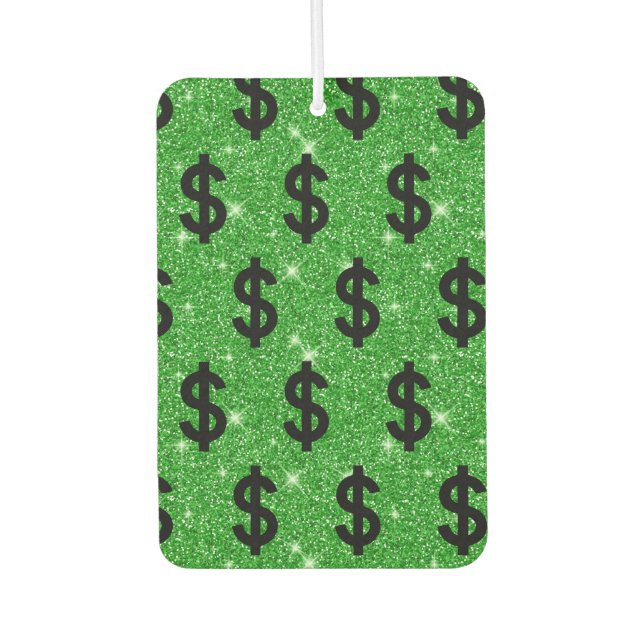 Black Dollar Sign Money Entrepreneur Wall Street Air Freshener (Front)