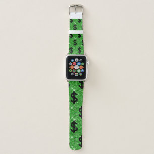 Black Dollar Sign Money Entrepreneur Wall Street Apple Watch Band