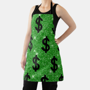 Black Dollar Sign Money Entrepreneur Wall Street Apron