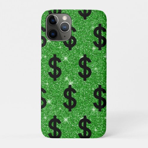 Black Dollar Sign Money Entrepreneur Wall Street iPhone 11 Pro Case