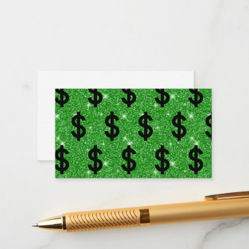 Black Dollar Sign Money Entrepreneur Wall Street Enclosure Card