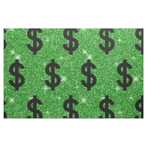 Black Dollar Sign Money Entrepreneur Wall Street Fabric