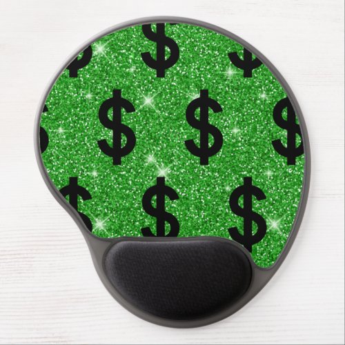 Black Dollar Sign Money Entrepreneur Wall Street Gel Mouse Pad