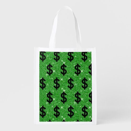 Black Dollar Sign Money Entrepreneur Wall Street Grocery Bag