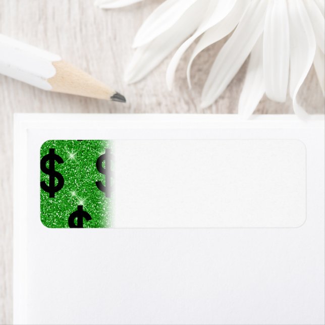 Black Dollar Sign Money Entrepreneur Wall Street Label (Insitu)